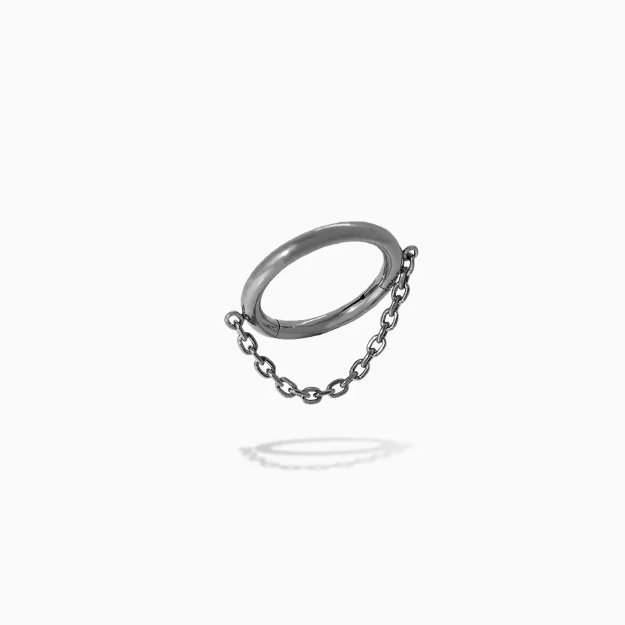 Piercing Oreille Élise à hélix anneau et zircon en acier inoxydable